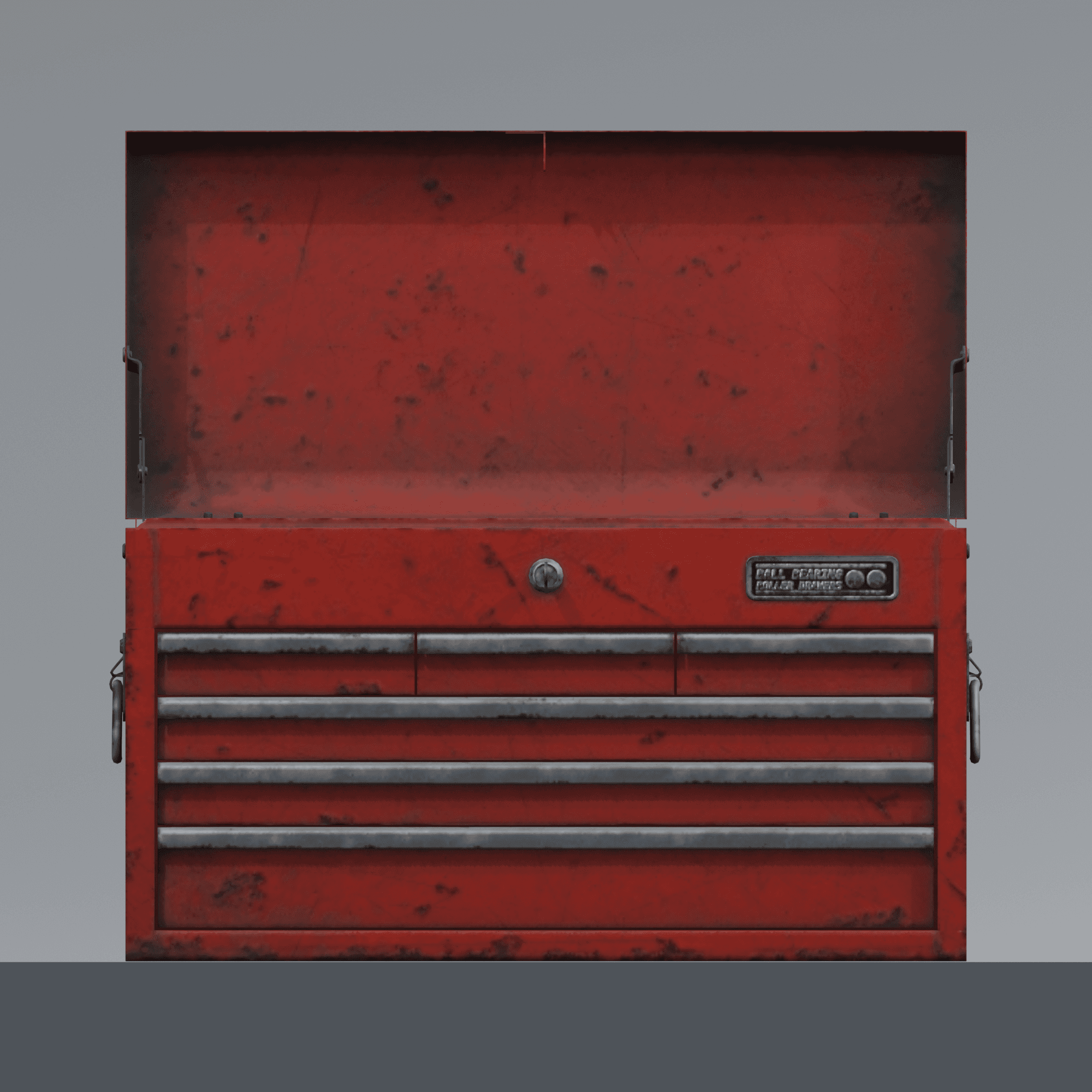 Front view of the Metal Tool Chest
