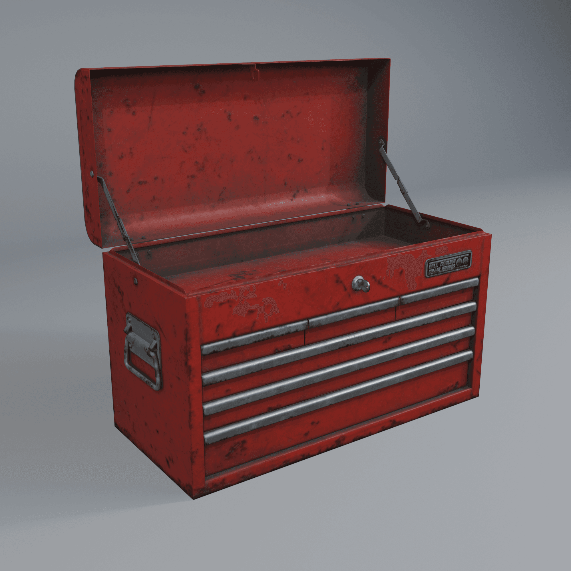 Three-quarter hero view of the Metal Tool Chest
